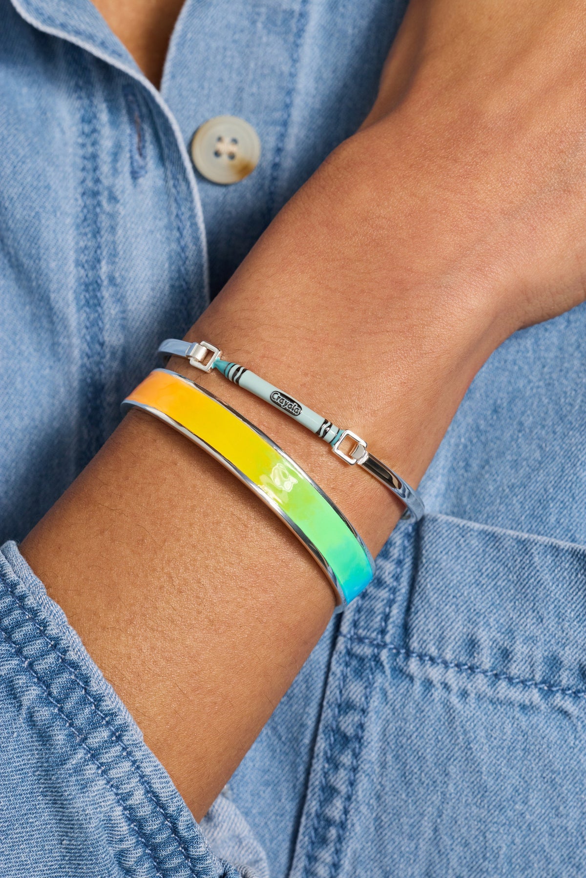 Bracciale rigido Crayon Crayola Azzurro Uovo di Pettirosso