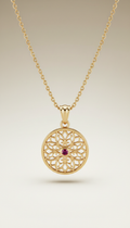 Classic gold pendant necklace