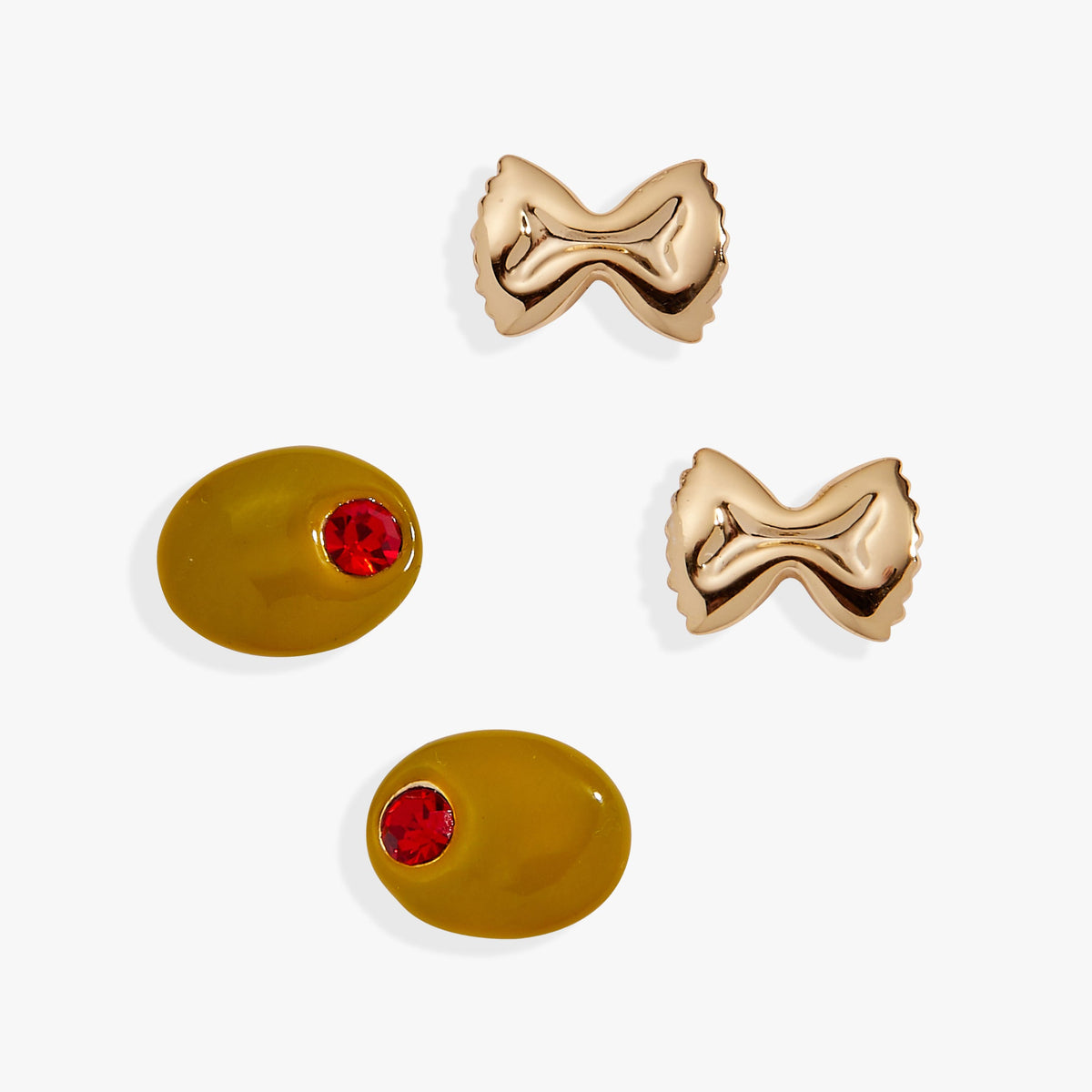 Orecchini a perno Pasta Girl, set da 2